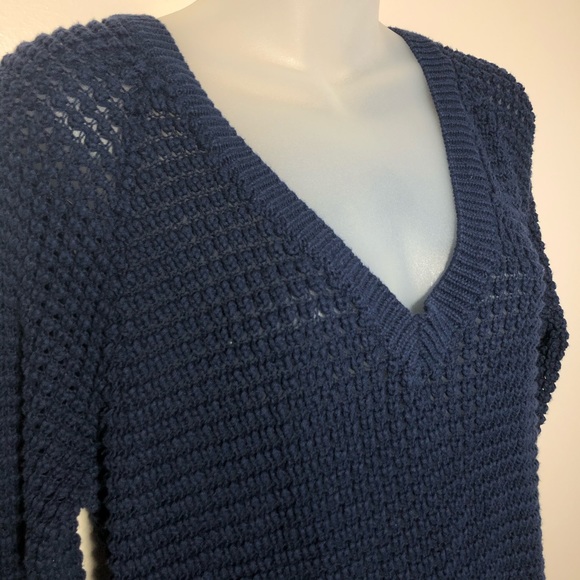 XL AMERICAN EAGLE Navy Blue V-Neck Jegging Sweater - Picture 4 of 8